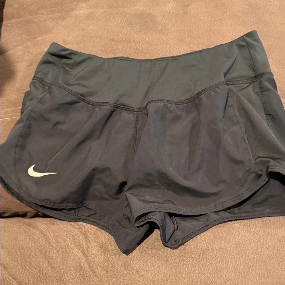 Nike Women's Black Athletic Shorts with Reflective Swoosh Size S